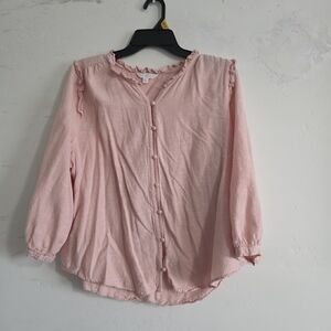 LC Lauren Conrad Soft Ruffle Blouse